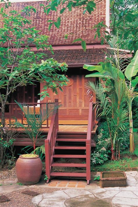 Modern Thai House Amongst Vegetation Stock Image Image Of Modern