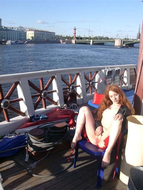 Russian Redhead Girl Shows Pussy At The Pier Russian Sexy Girls