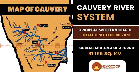 Cauvery River Tributaries And Map Of Kaveri In India