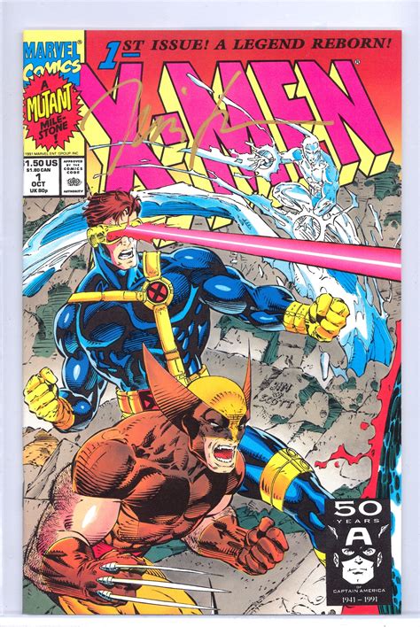 X Men V2 1 Nm Jim Lee Signed Cyclops Wolverine Cover Da Card World