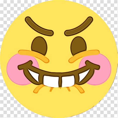 Emoticon Watercolor Paint Wet Ink Smiley Emoji Discord Emote