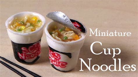 Miniature Cup Noodles Instant Noodles Polymer Clay Tutorial