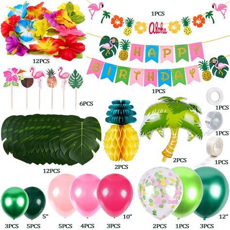 buy golray hawaiian luau birthday party decorations supplies girls tropical moana summer decor