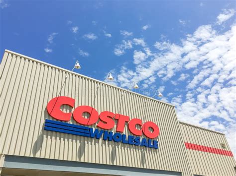 Logo Of Costco Wholesale Store At Facade Entrance Editorial Stock Image