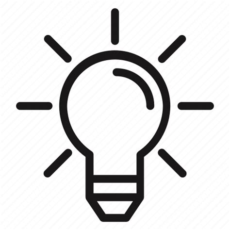 Bright Bulb Creative Electric Idea Lamp Light Icon