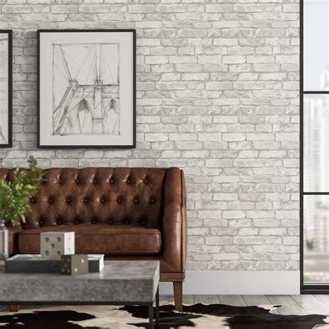 Trent Austin Design Eggleston Peel And Stick Brick Wallpaper Wayfair