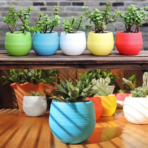 How to pick garden pots. 5PC Small Round Flower Pots Home Garden Office Decor ...