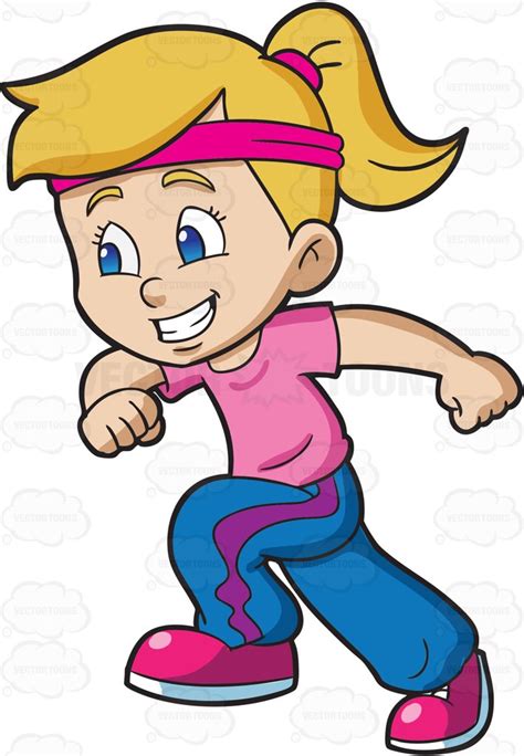 Cartoon Girl Running Clipart Clipground
