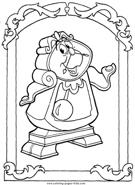 Cogsworth Beauty and the Beast color page, disney coloring pages, color plate, coloring sheet