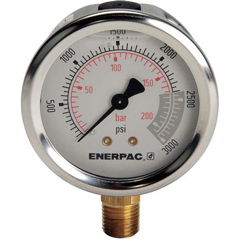 Enerpac G2516l Pressure Gauge 0 To 3000 Psi 2 12in 46c567 Raptor