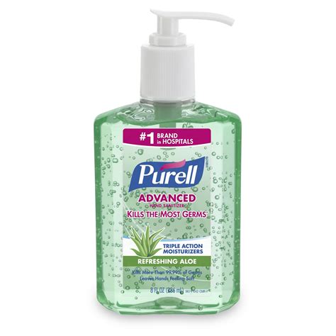 Purell Advanced Hand Sanitizer Soothing Gel Fresh Scent With Aloe And Vitamin E 8 Fl Oz Pump