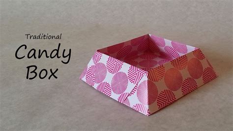 Origami Candy Box Tutorial Youtube