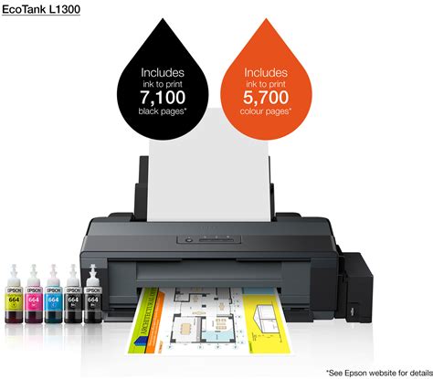 Epson L1300 Ink Tank Colour Printer Prints Up To A3 Size For