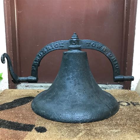 Antique Cast Iron Bell By Frederick Town Bell Co Chairish