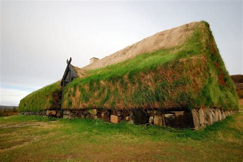 Reconstruction Of A Viking Longhouse In Iceland