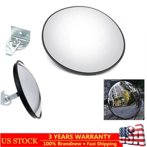 12 Wide Angle Convex Pc Mirror Wall Mount Corner Security And Safe Blind Spot Usa Ebay