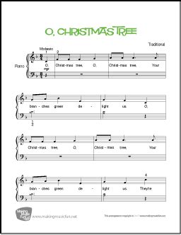 Classical, popular and original music. O, Christmas Tree | Beginner Piano Sheet Music ...