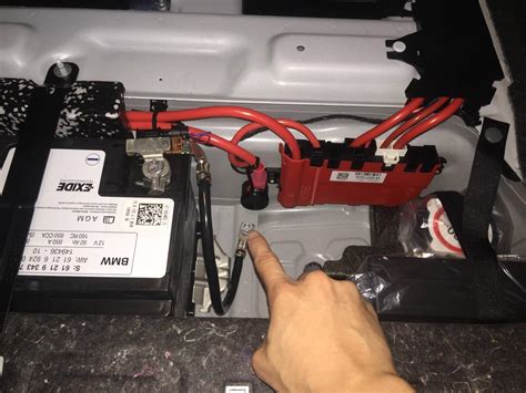 My car is having problems starting and i have a part coming in soon. Is this the negative battery cable in the trunk? 2015 m235i
