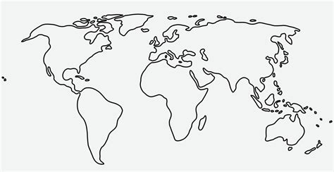 Freehand World Map Sketch On White Background 15629215 Vector Art At