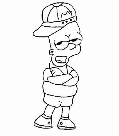Coloring Simpson Simpsons Characters Boo King Cartoon