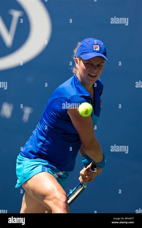 Kim Clijsters Bel Competing At The 2010 Us Open Tennis Stock Photo