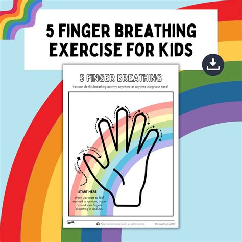 5 Finger Breathing Calming Strategy For Kids Download And Print At Home