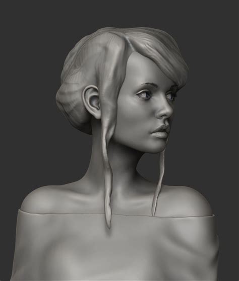 Girl Anastasia 3d Model Obj Stl Ztl 2 Face Drawing Reference Female Reference Female Head