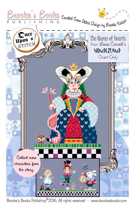 Brookes Books Wonderland Queen Of Hearts Cross Stitch Etsy Disney