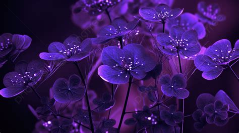 Dark Purple Flowers At Night Wallpaper On Mobile Background Pictures