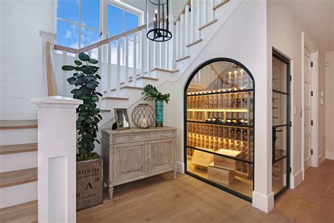 Beautiful Glass Wine Cellar Under The Staircase Idesignarch