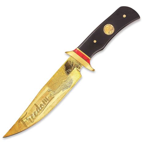 Freedom American Eagle Gold Coin Bowie Knife American Mint