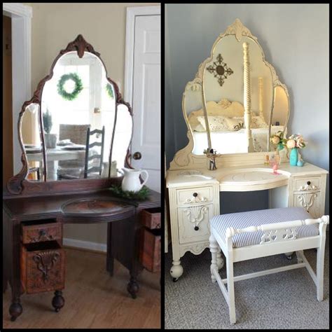 The piece is branded old hickory. Before and after of my antique 1920s mahogany vanity table ...