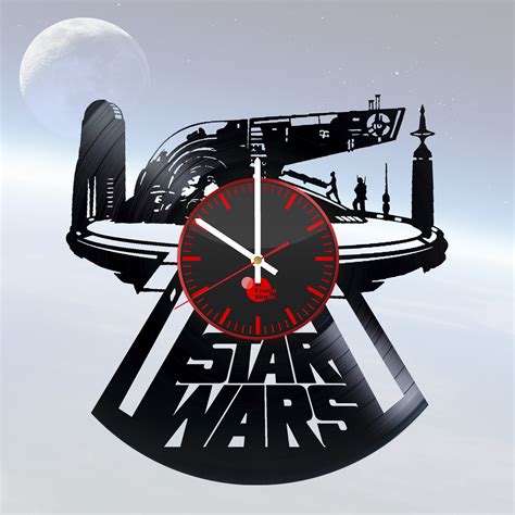 Star Wars Galax Falcon Millenium Handmade Vinyl Record Wall Clock Fan