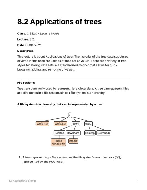 82 Applications Of Trees 8 Applications Of Trees Class Cis22c