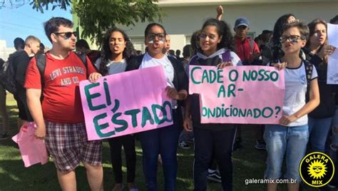 tijucas alunos do colégio cruz e sousa protestam por falta de ar condicionado em salas de aula