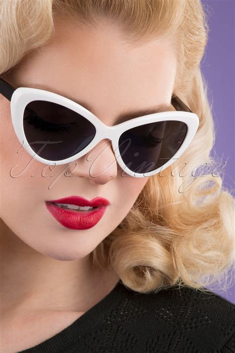 50s Boss Babe Sunglasses In Black And White