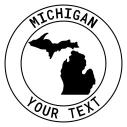 Michigan Map Outline Printable State Shape Stencil Pattern