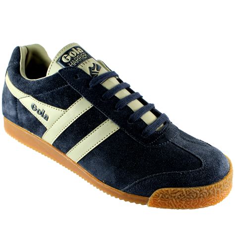 Mens Gola Harrier Suede Trainers Low Profile Skate Sneakers Uk All