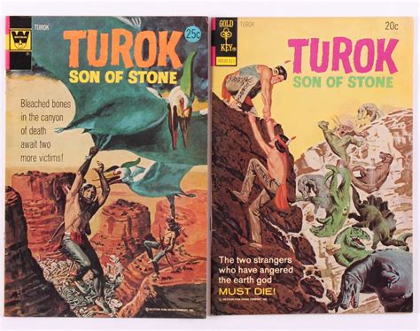 Lot Of 2 Vintage Turok Son Of Stone Comic Books Pristine Auction