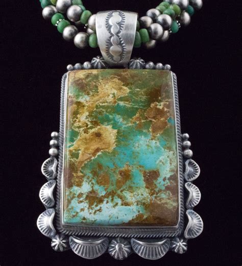 Navajo Natural Royston Turquoise Necklace Nl1115 Native American