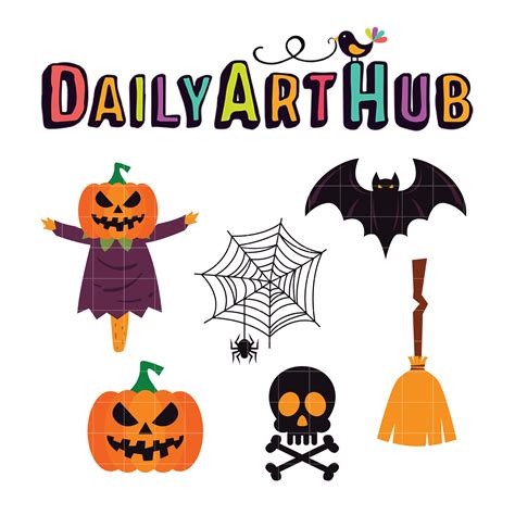 Halloween Elements Clip Art Set Daily Art Hub Free Clip Art