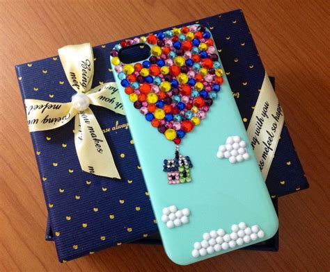 Girls can use strasses, sequins whereas guys can adorn it with a batman, superhero logos or with their names cut out of polymer clay and embedded in the silicone phone case. Up DIY iPhone Case Disney | Disney | Pinterest | Phone ...