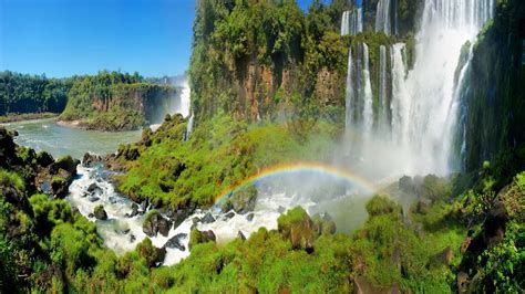 обои пейзаж водопад природа Река Радуга Национальный парк