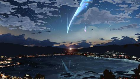 Your Name Anime Comet Scenery Art 18340 Plano De Fundo Pc Cenário