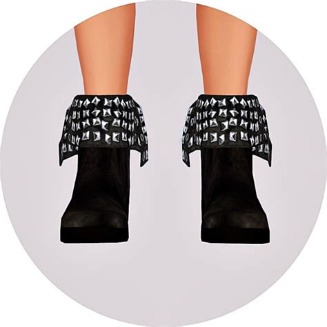Turn Down Collar Stud Ankle Boots For Males At Marigold Sims 4 Updates