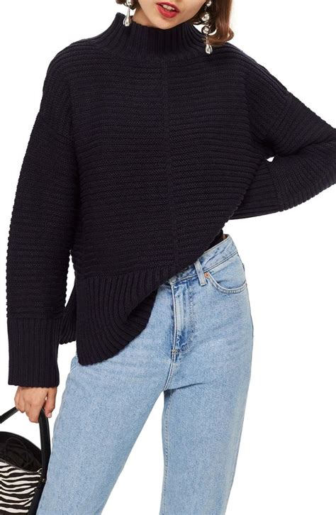 Topshop Mock Neck Sweater Nordstrom Mock Neck Sweater Sweaters Women Fashion Sweaters