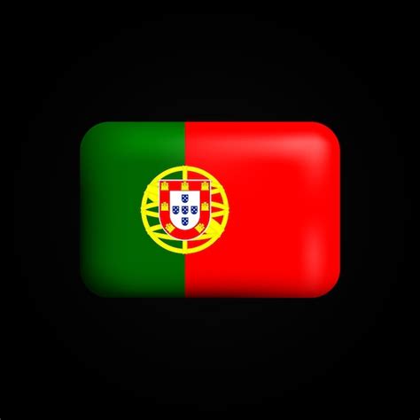 Premium Vector Portugal Flag 3d Icon National Flag Of Portugal
