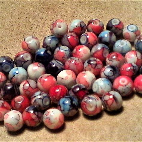 Red White And Blue Beads Patriotic Red White And Blue Etsy