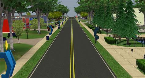 Mod The Sims Freshly Paved Asphalt Roads Asphalt Road Sims Road