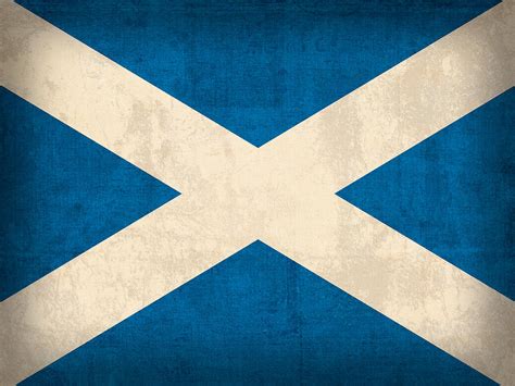 Die flagge von schottland besteht aus einem weißen andreaskreuz (engl. Scotland Flag Vintage Distressed Finish Mixed Media by ...